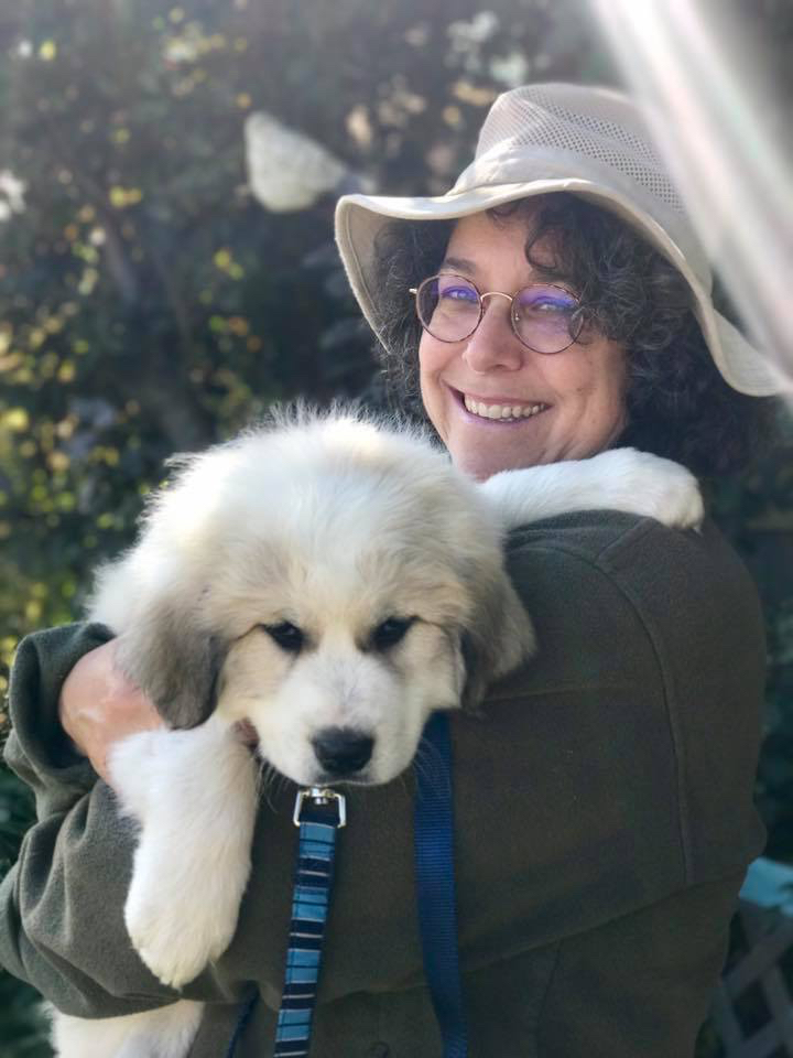Woman with puppy